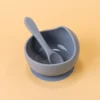 2PC Silicone Sucker Bowl - Feeding Tableware for Infant and Young Children Learning to Eat, Baby Supplementary Food Bowls