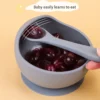 2PC Silicone Sucker Bowl - Feeding Tableware for Infant and Young Children Learning to Eat, Baby Supplementary Food Bowls