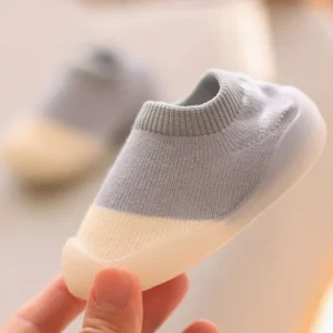 Baby First Shoes - Toddler Walker Soft Sole Knit Booties for Boys & Girls, Anti-Slip Floor Casual Shoes