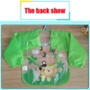 Waterproof Cartoon Long Sleeve Art Apron Baby Bib - Infant Toddler Feeding Bib for Boys and Girls, Soft Burp Cloth